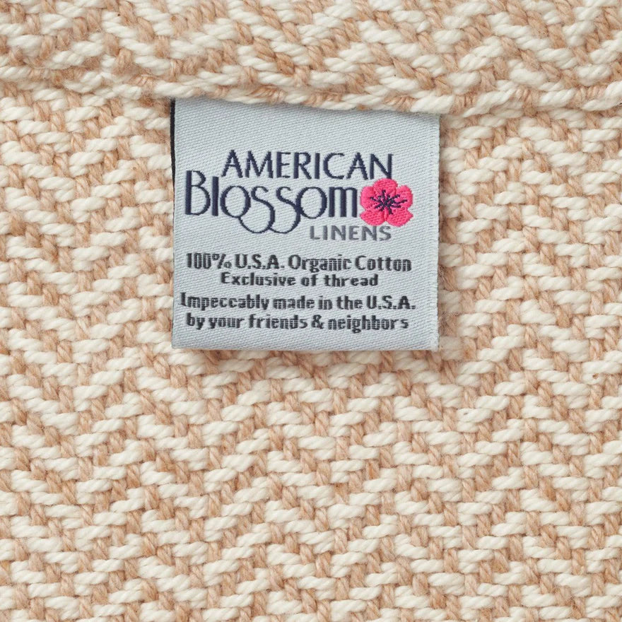 Harbor Herringbone Cotton Throw Blanket
