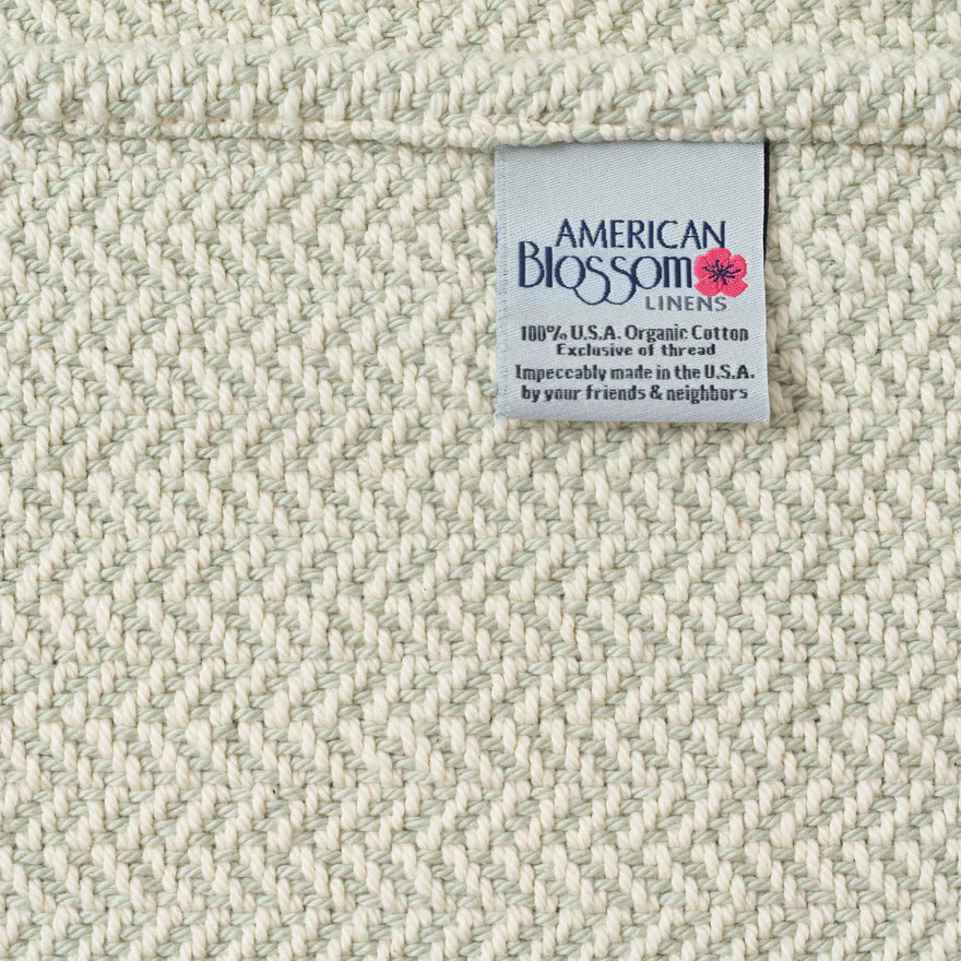Harbor Herringbone Cotton Throw Blanket