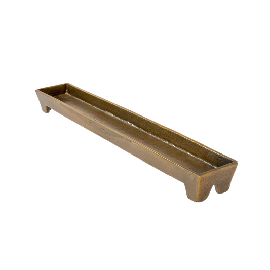 Slim Footed Tray Brass Bronze