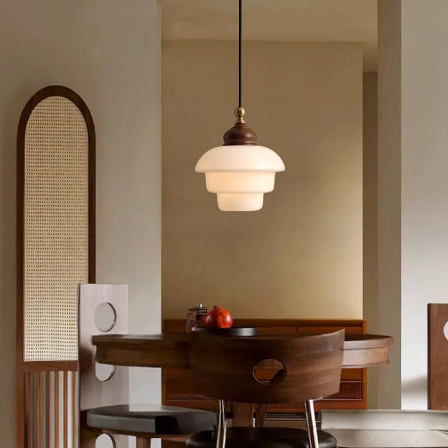 Nordic Cream White Glass Pendant Lights