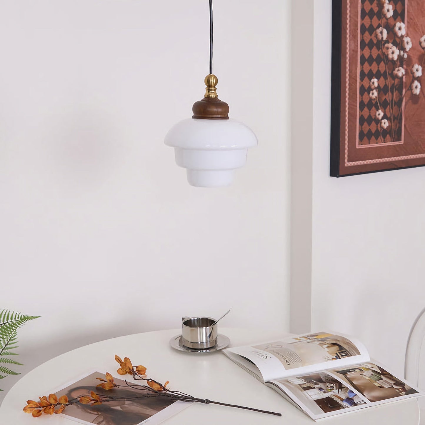 Nordic Cream White Glass Pendant Lights