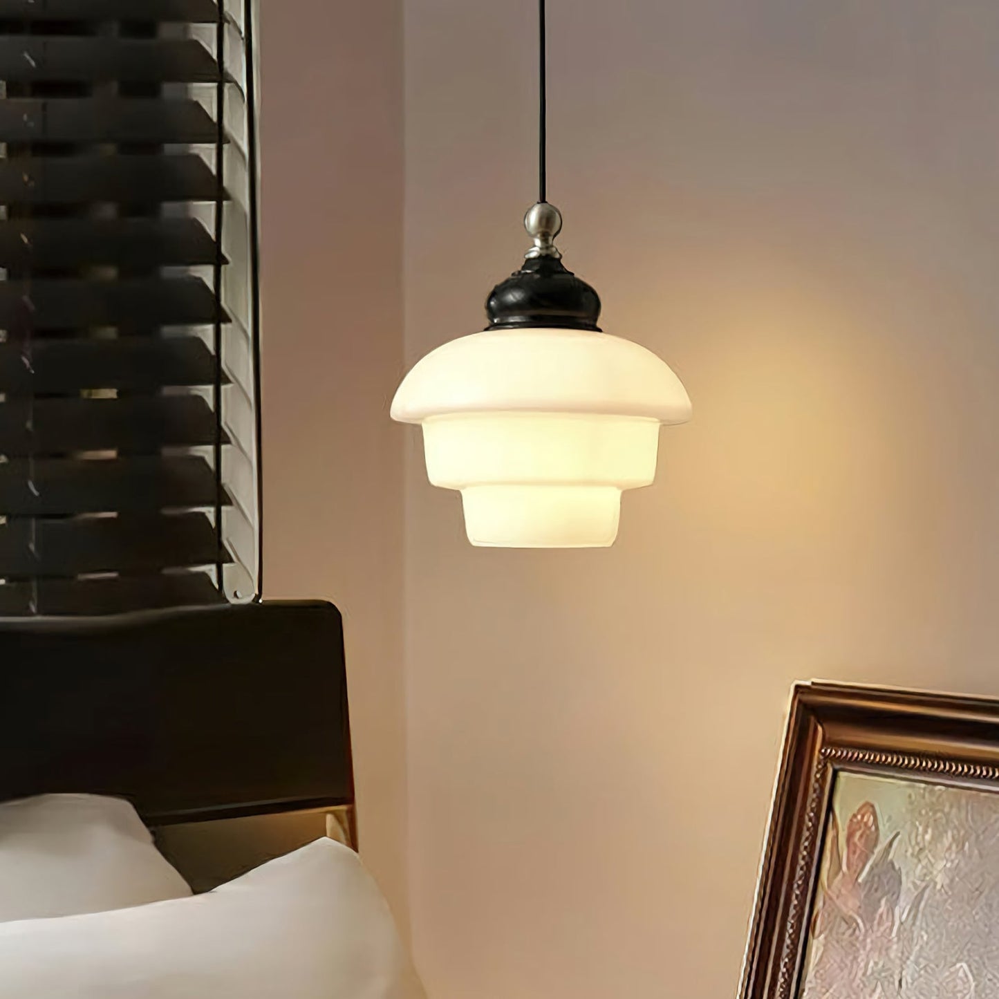 Nordic Cream White Glass Pendant Lights