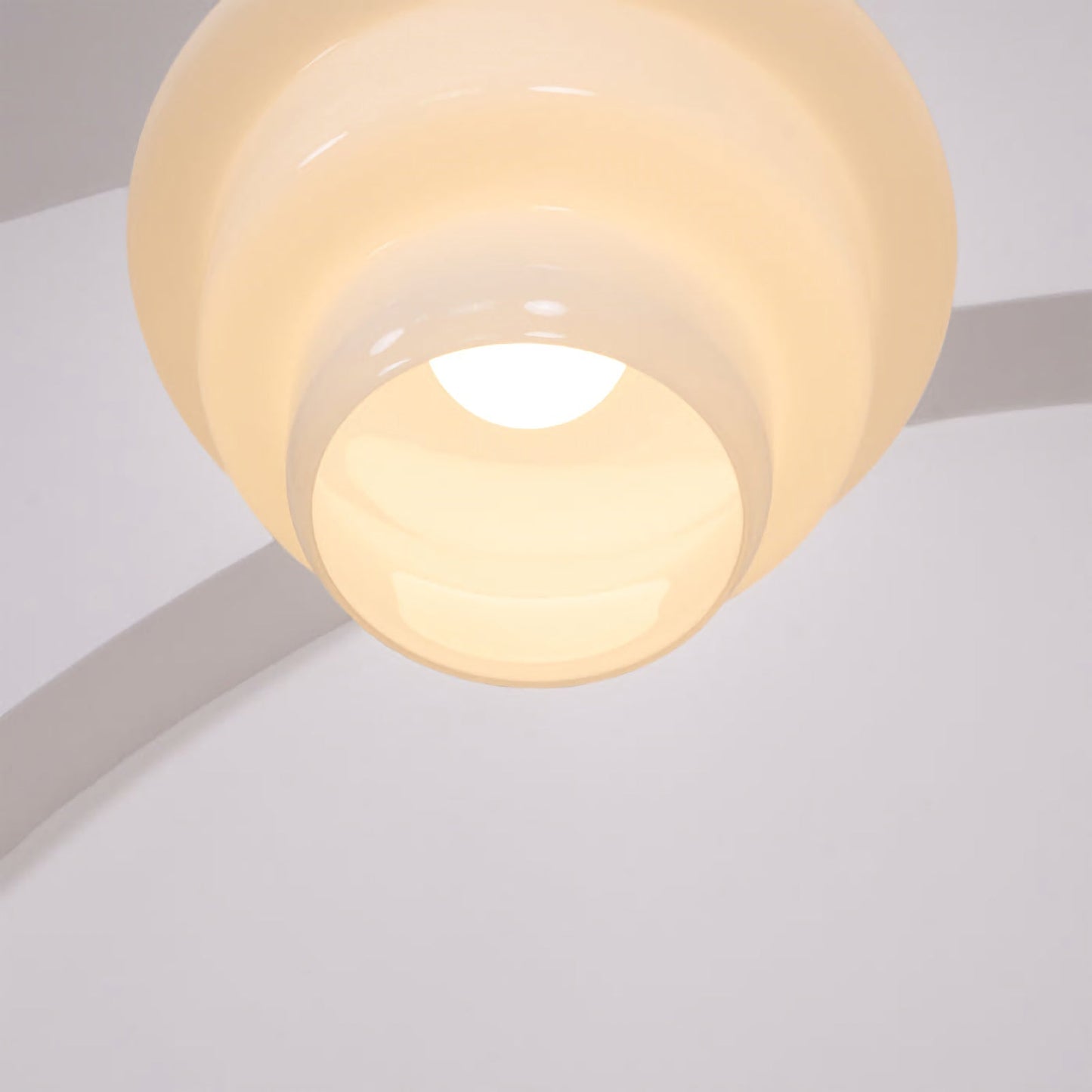 Nordic Cream White Glass Pendant Lights