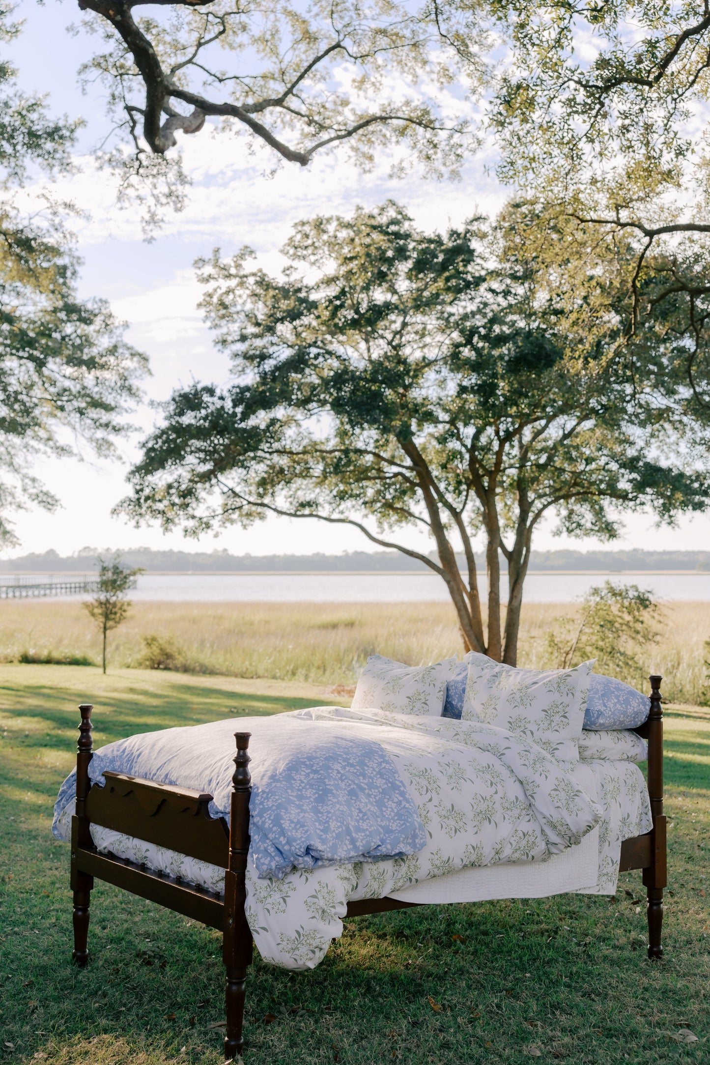 Lilac in Green Fitted Sheet