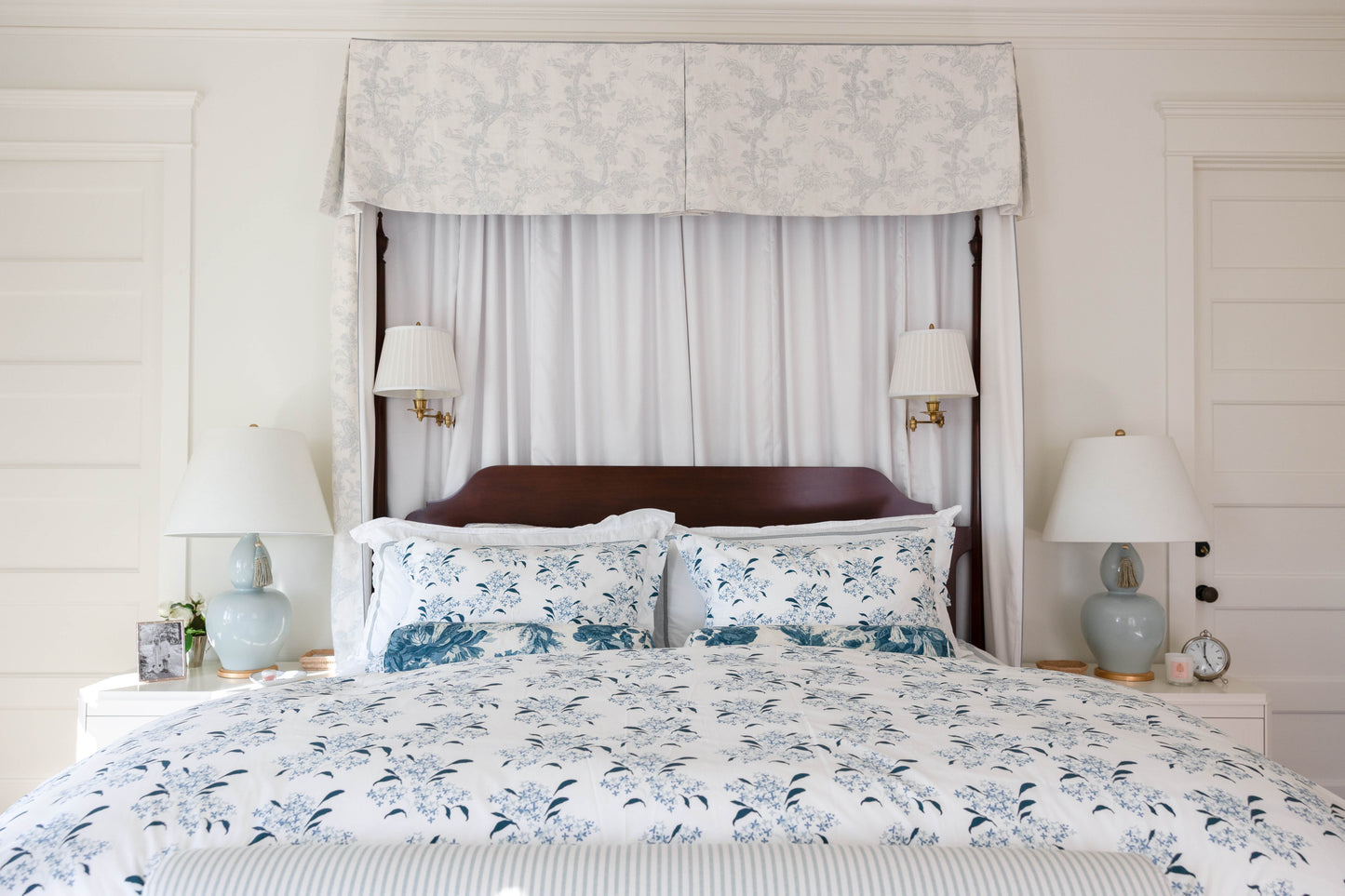 Lilac in Blue Fitted Sheet