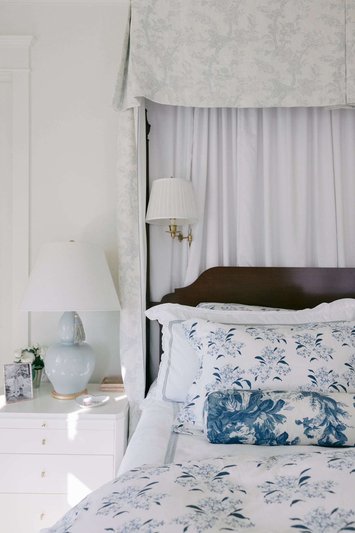 Lilac in Blue Fitted Sheet