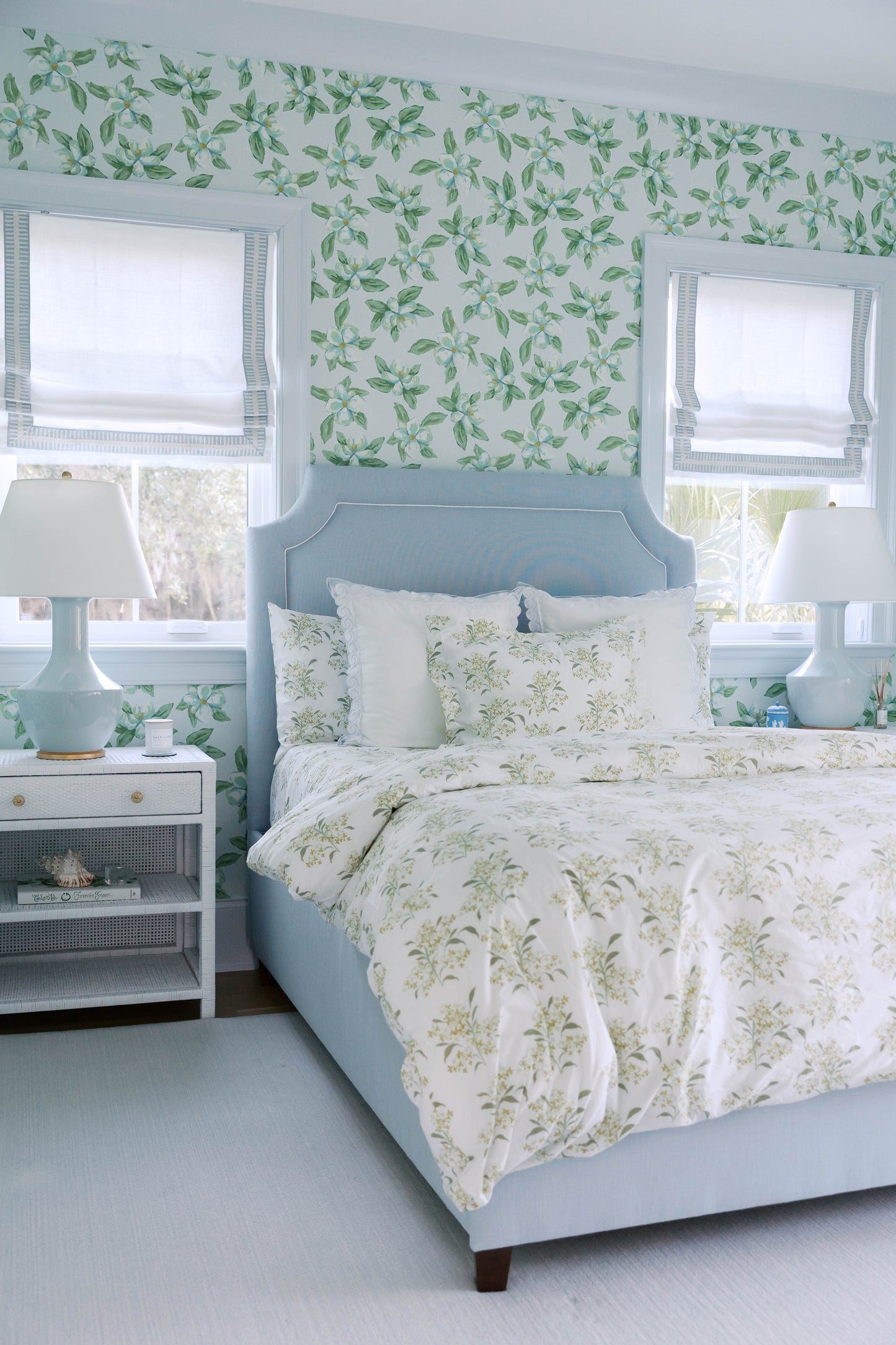 Lilac in Green Fitted Sheet