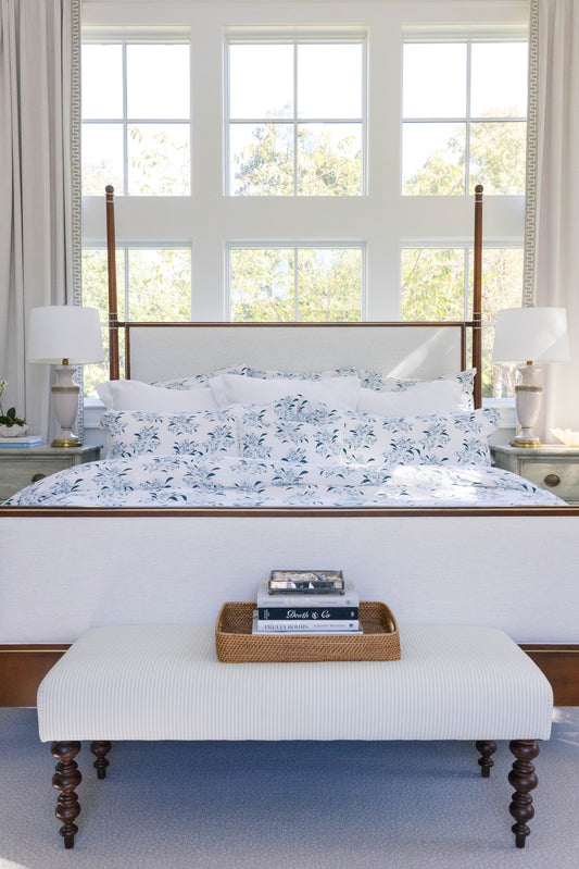 Lilac in Blue Fitted Sheet