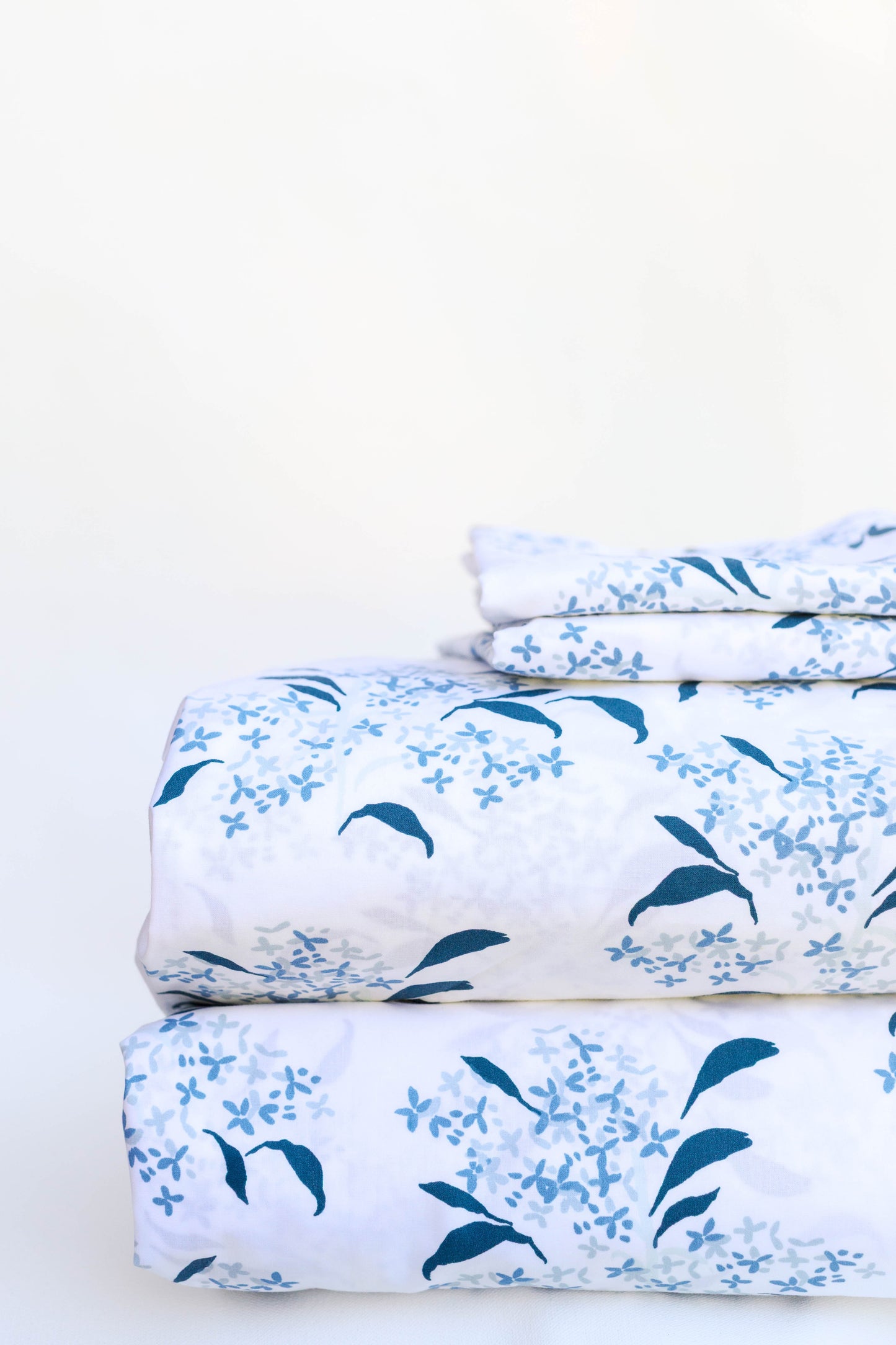 Lilac in Blue Fitted Sheet