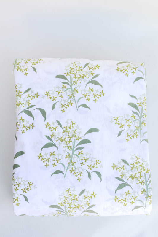 Lilac in Green Fitted Sheet