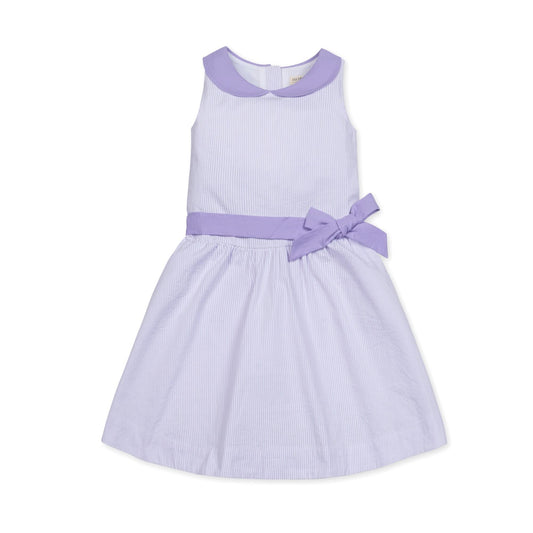Organic Seersucker Peter Pan Collar Dress - Baby