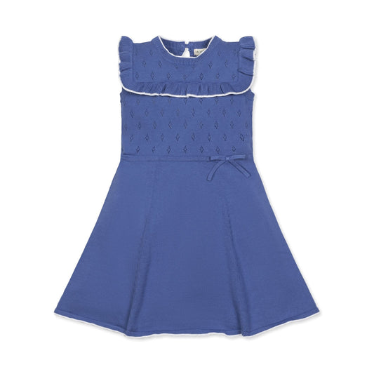 Ruffle Yoke Organic Sweater Dress