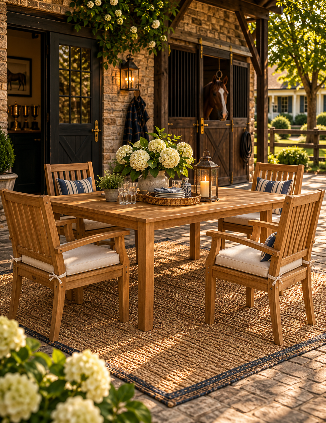Seabrook Outdoor Patio Teak Dining Table - 5'