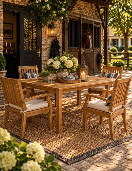 Seabrook Outdoor Patio Teak Dining Table - 5'