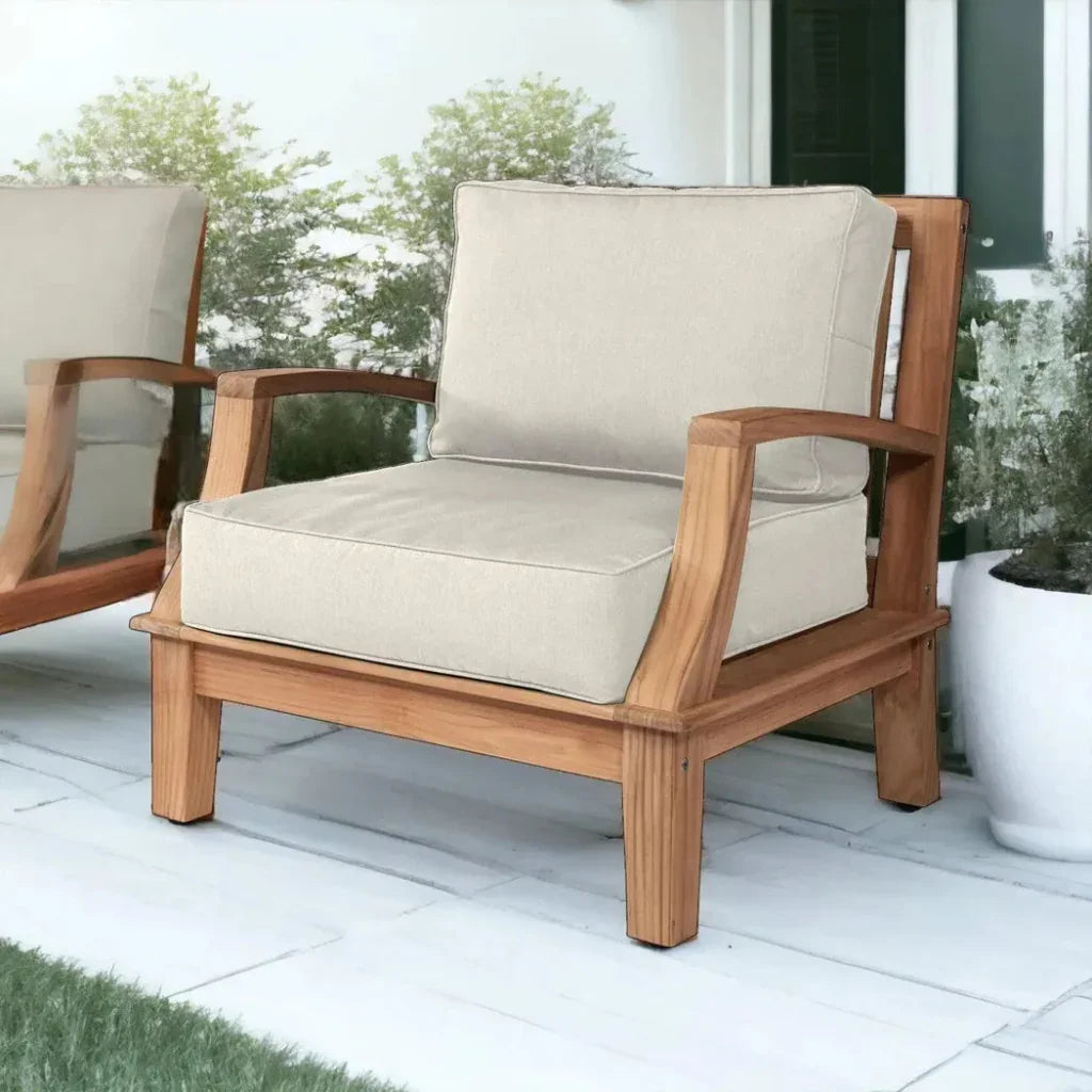 ***Grande Teak Club Chair with Sunbrella Cushions