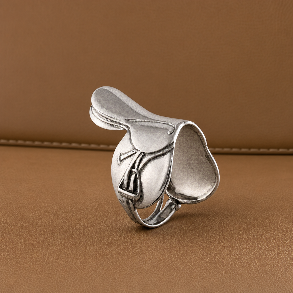 The Ashford English Saddle Pewter Napkin Rings | Set of 4