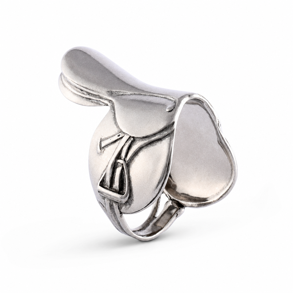 The Ashford English Saddle Pewter Napkin Rings | Set of 4