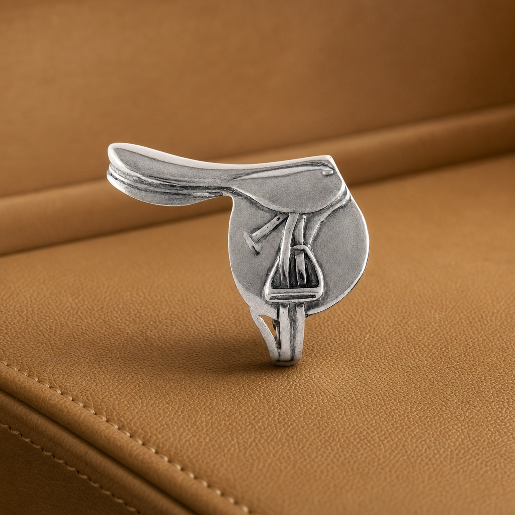 The Ashford English Saddle Pewter Napkin Rings | Set of 4
