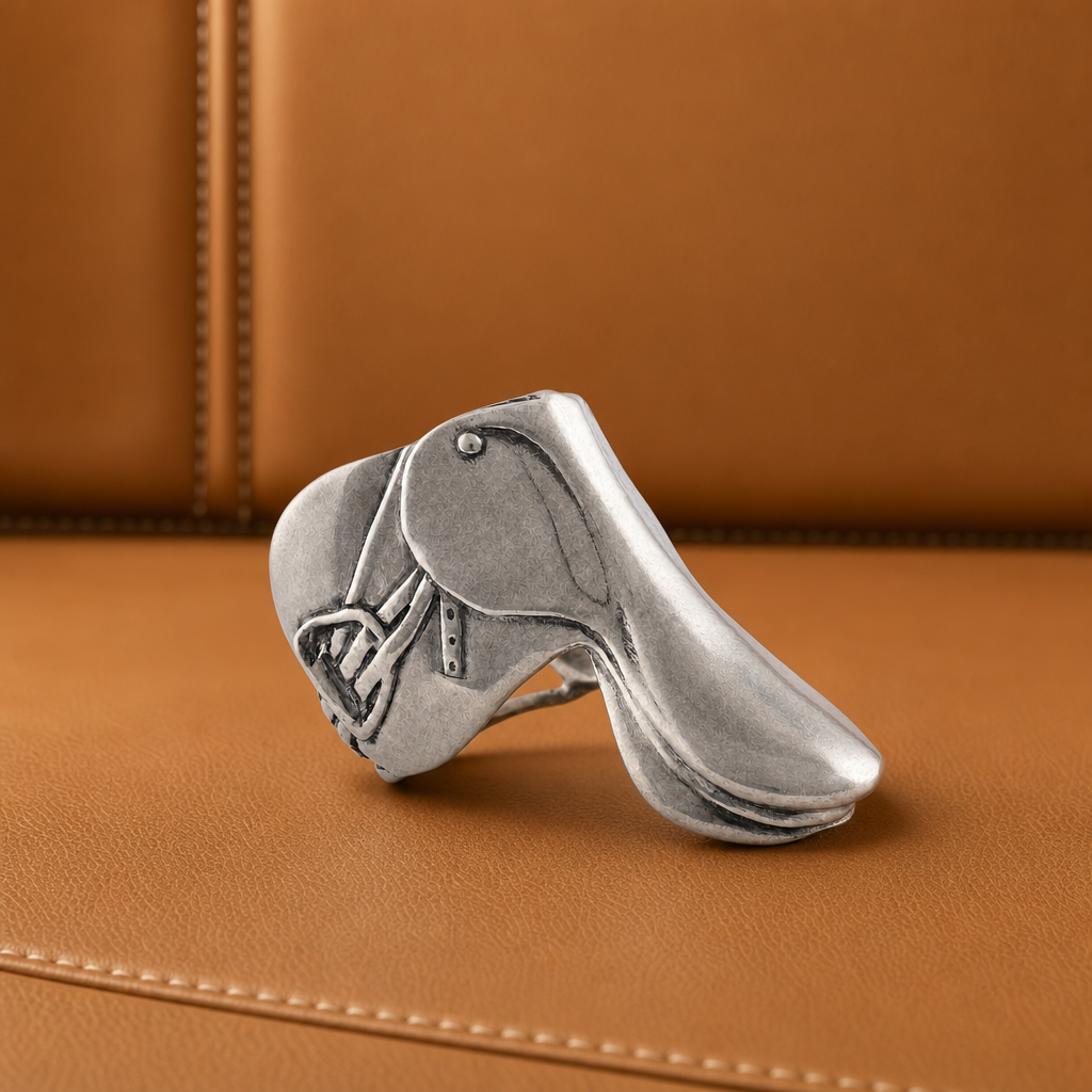 The Ashford English Saddle Pewter Napkin Rings | Set of 4