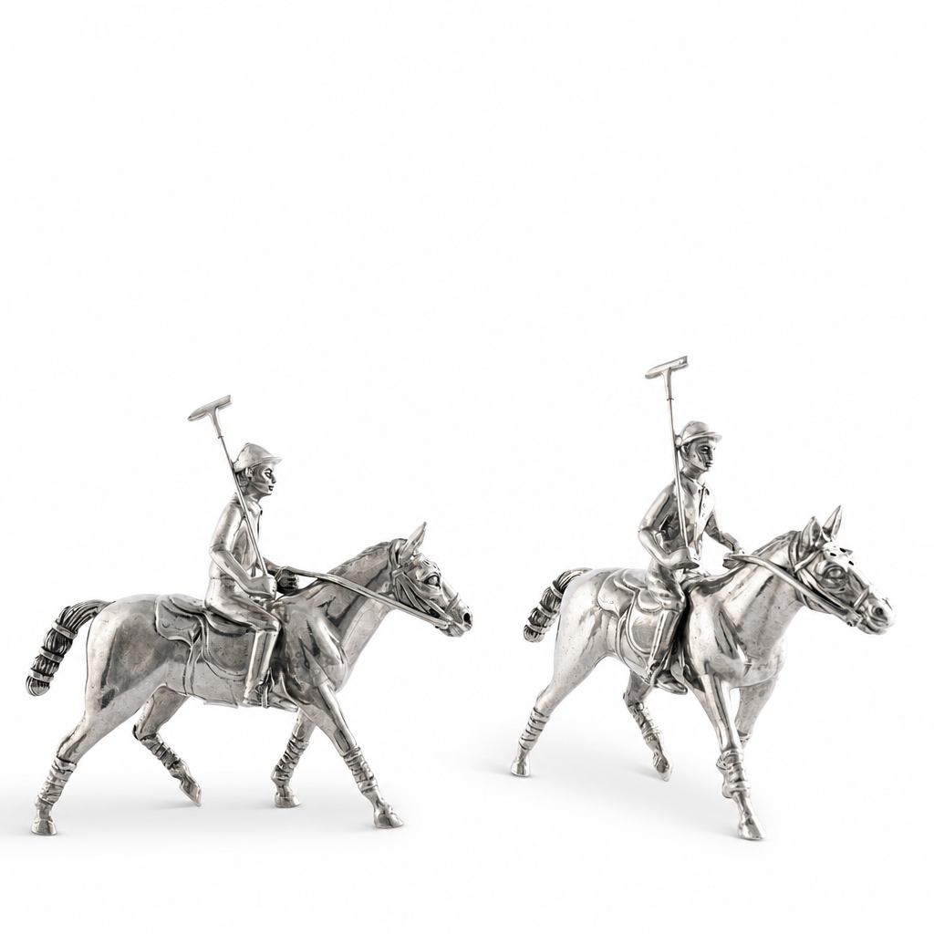 Ashford Pewter Polo Player Salt & Pepper Shaker Set