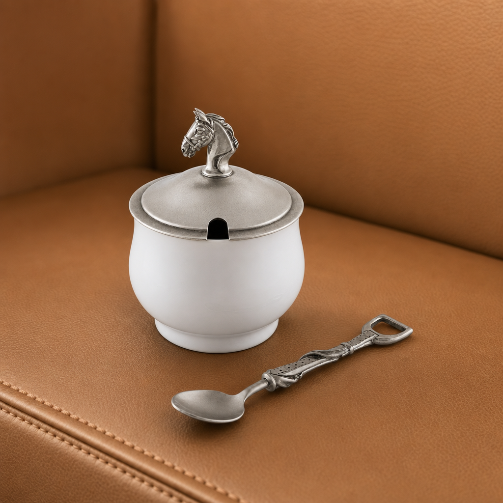 The Ashbourne Equestrian Sugar Bowl & Spoon