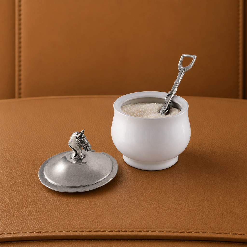 The Ashbourne Equestrian Sugar Bowl & Spoon