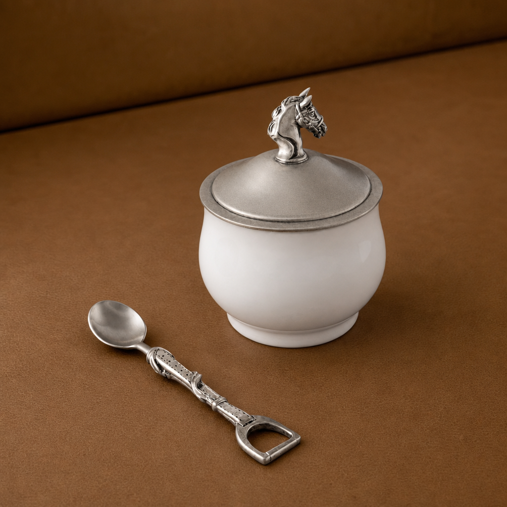 The Ashbourne Equestrian Sugar Bowl & Spoon