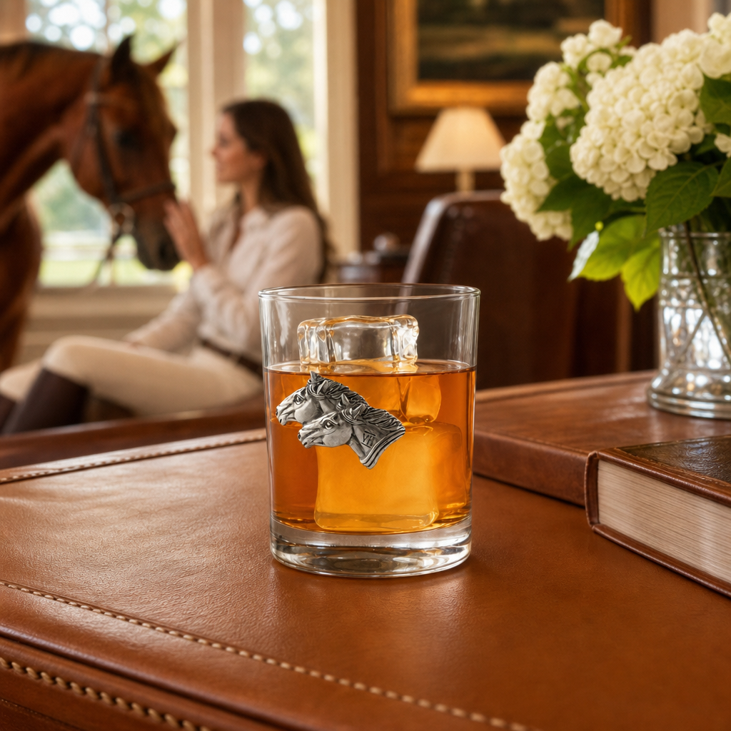 The Ashbourne Running Horse Double Old Fashioned Glass