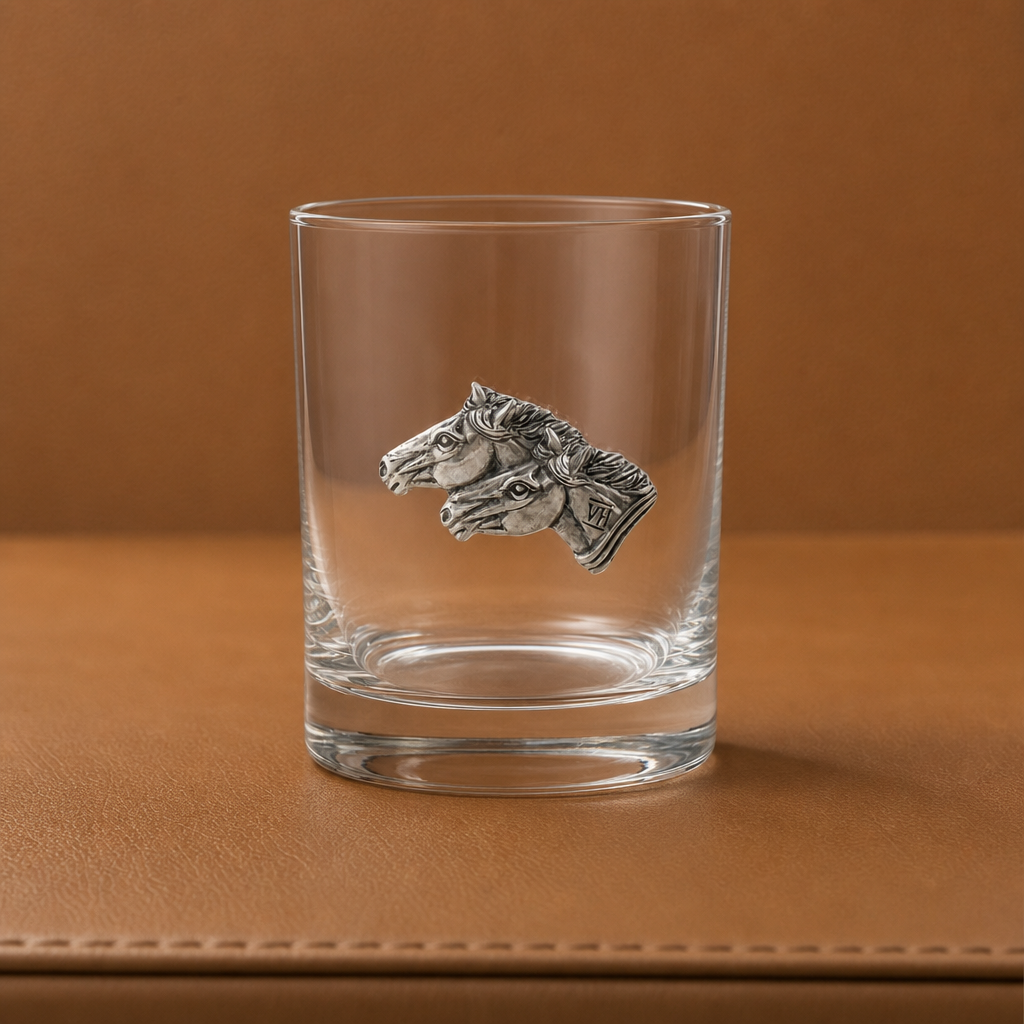 The Ashbourne Running Horse Double Old Fashioned Glass