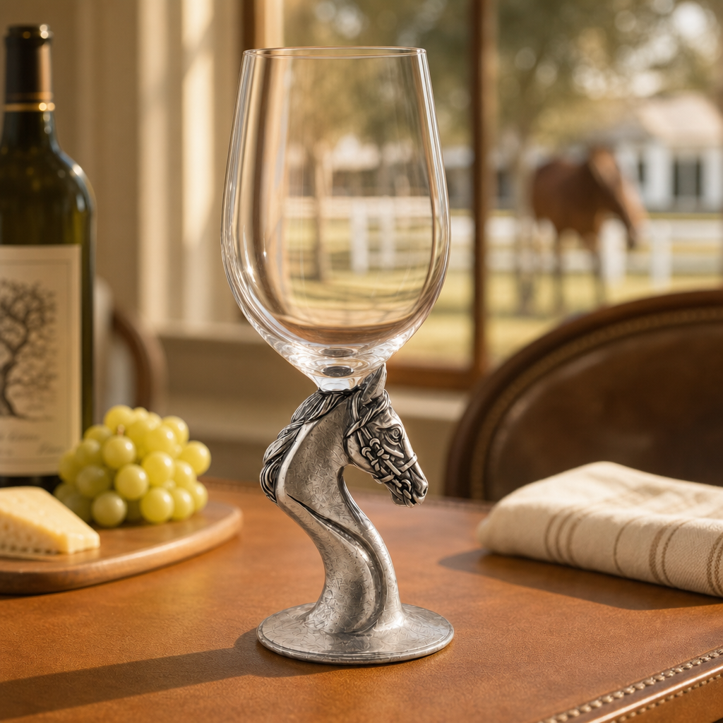 Ashbourne Thoroughbred Pewter Stemmed Wine Glass