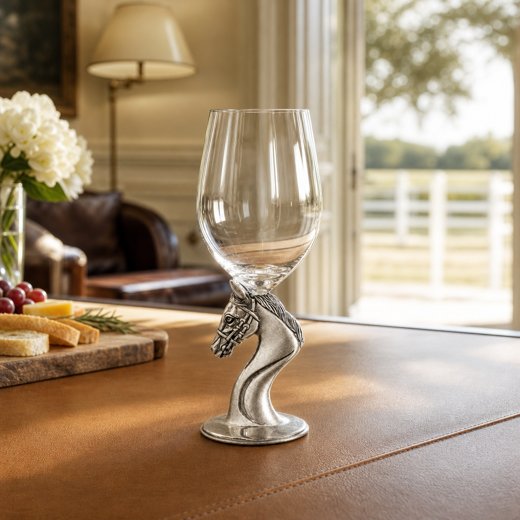 Ashbourne Thoroughbred Pewter Stemmed Wine Glass