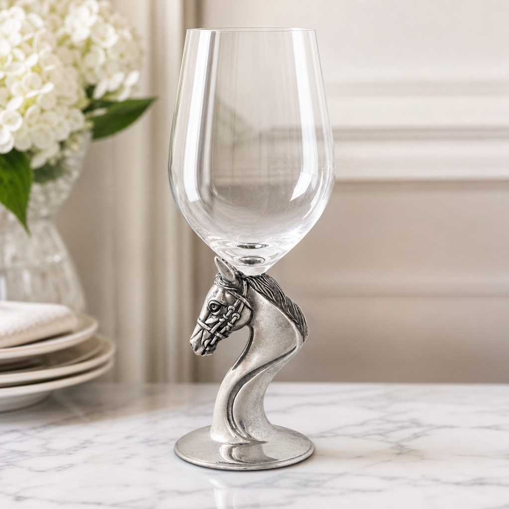 Ashbourne Thoroughbred Pewter Stemmed Wine Glass