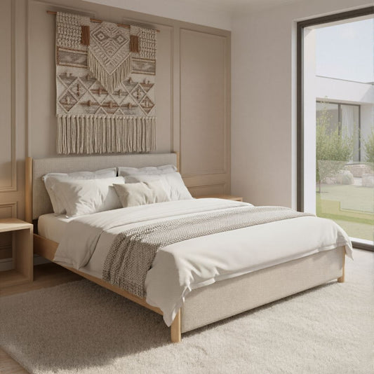 Hadi Textured Fabric Bed