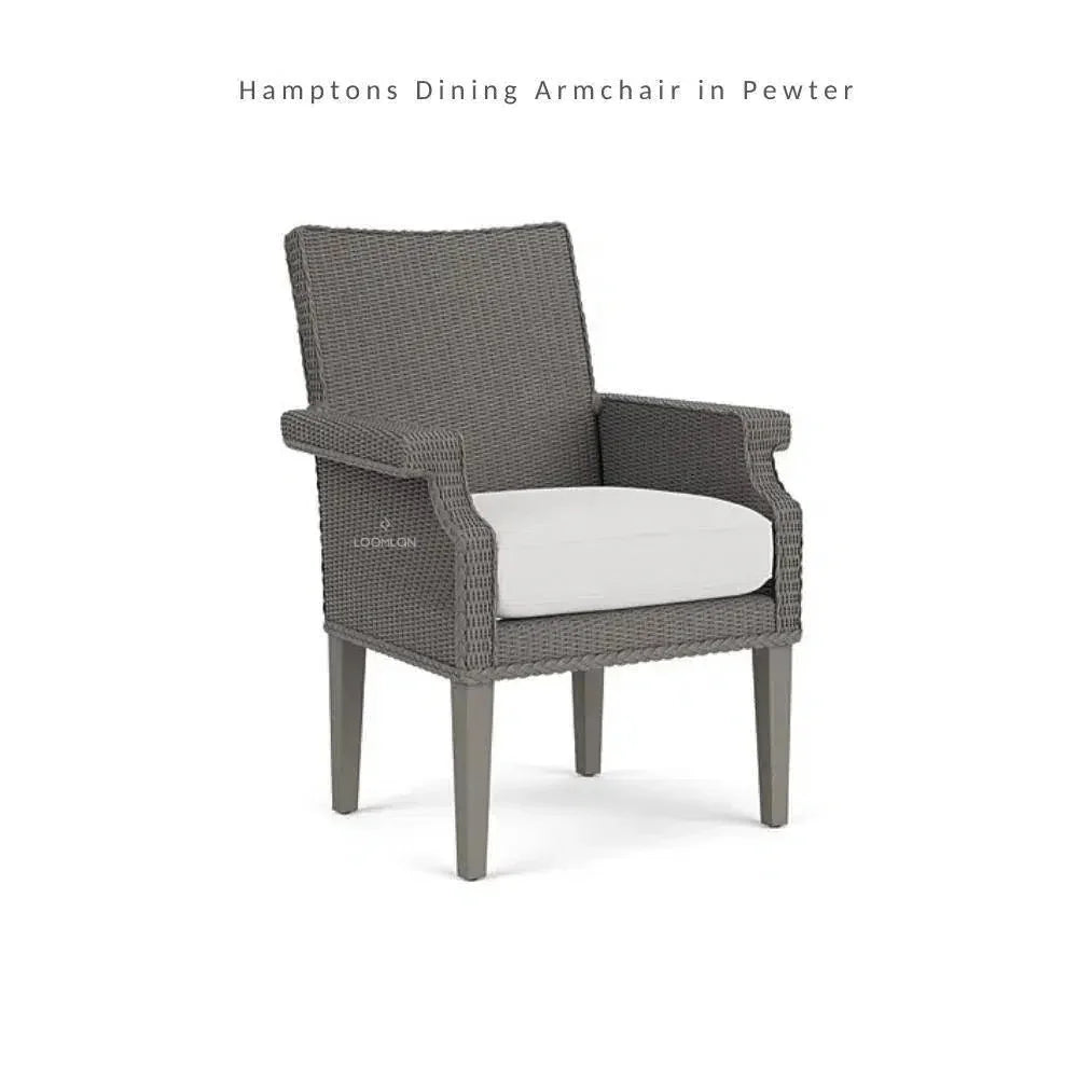Hamptons Outdoor Furniture Wicker Dining Armchair