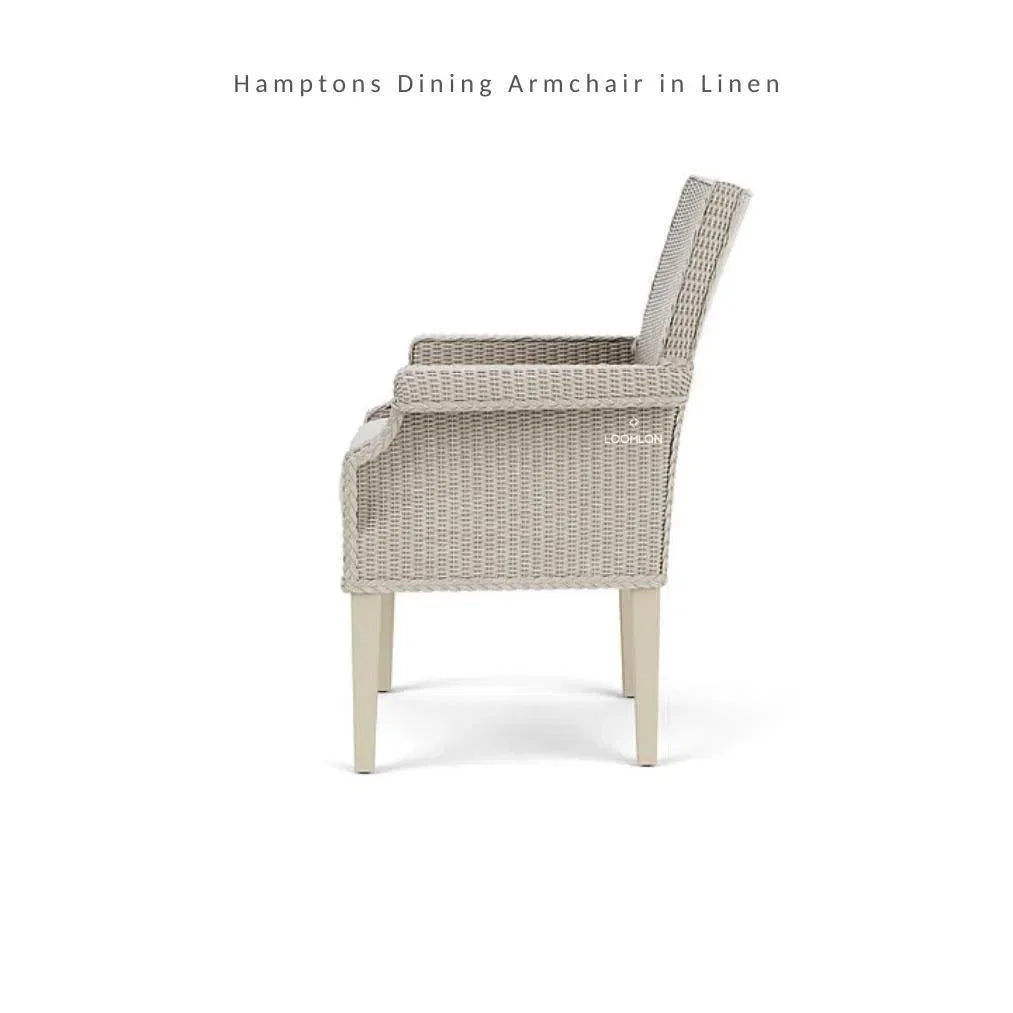 Hamptons Outdoor Furniture Wicker Dining Armchair