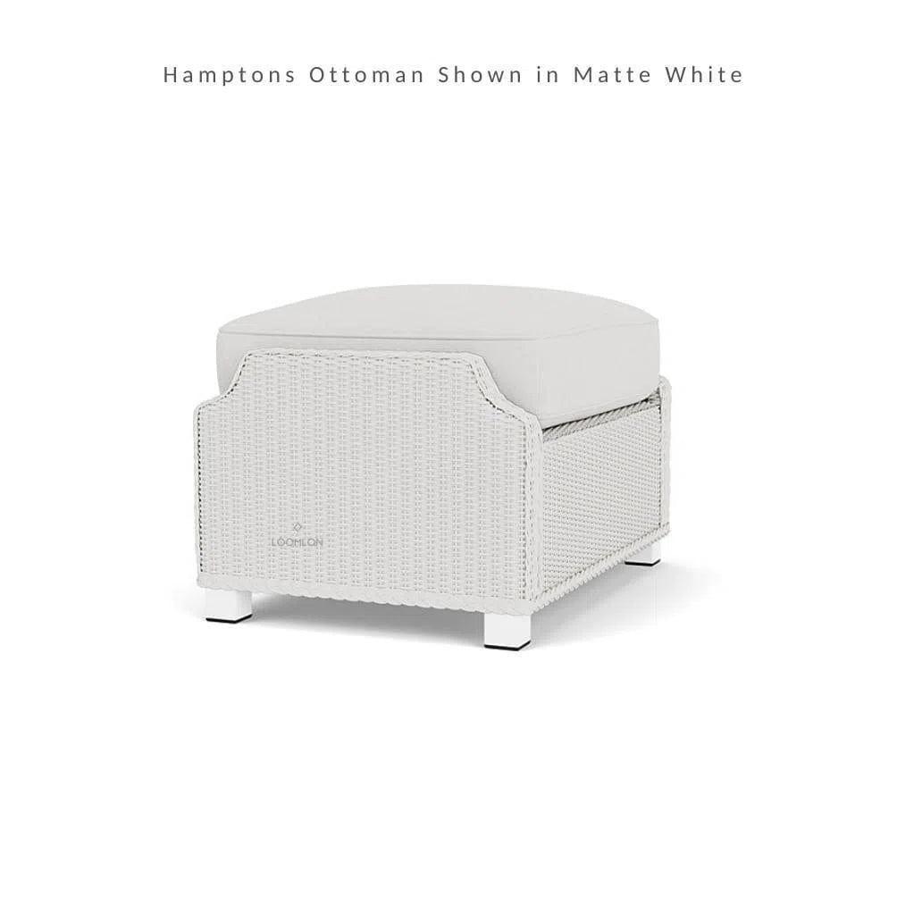 Hamptons Outdoor Wicker Lounge Chair with Ottoman Set