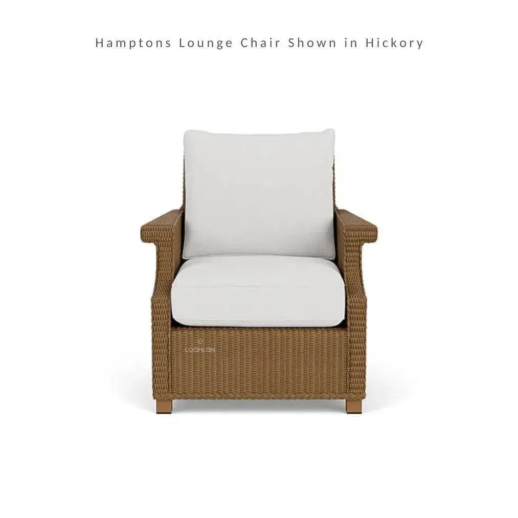 Hamptons Outdoor Wicker Lounge Chair with Ottoman Set