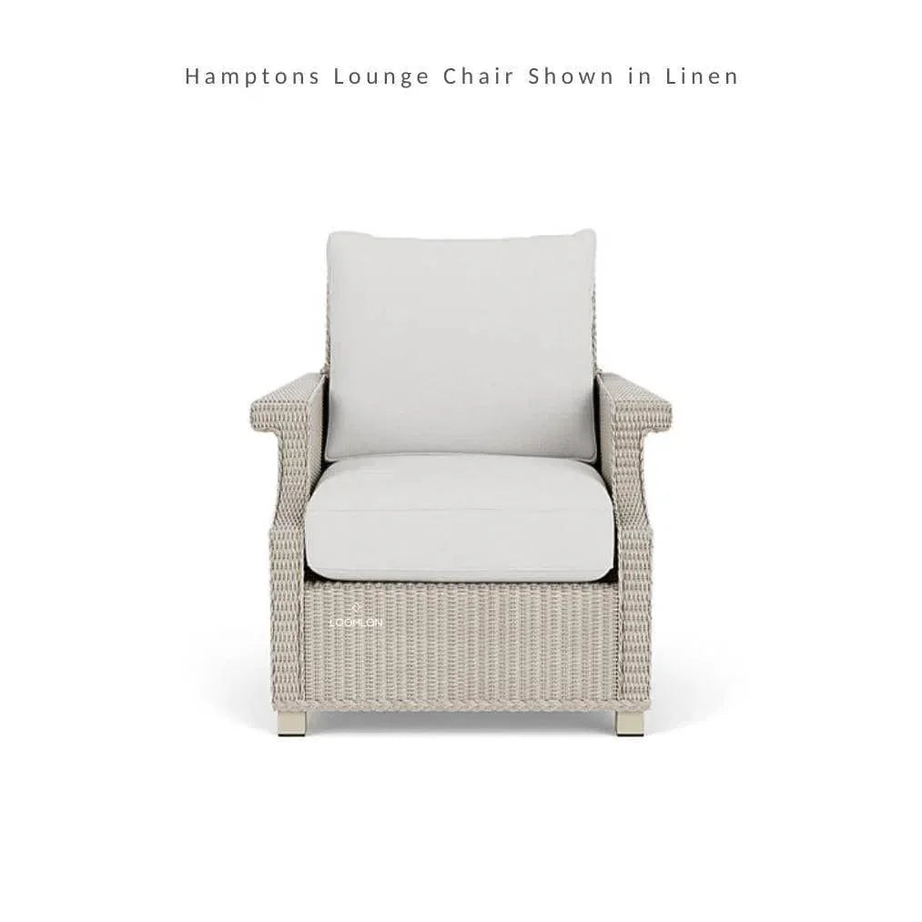 Hamptons Outdoor Wicker Lounge Chair with Ottoman Set