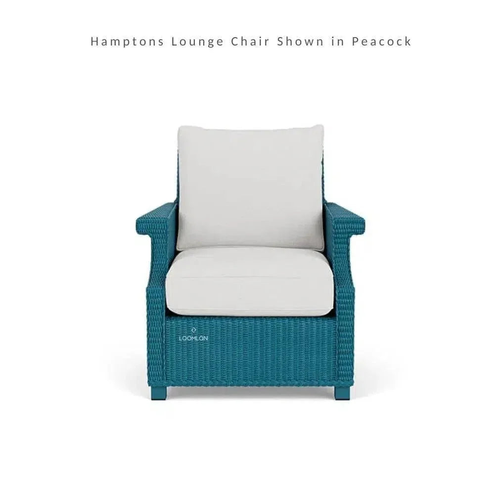 Hamptons Outdoor Wicker Lounge Chair with Ottoman Set