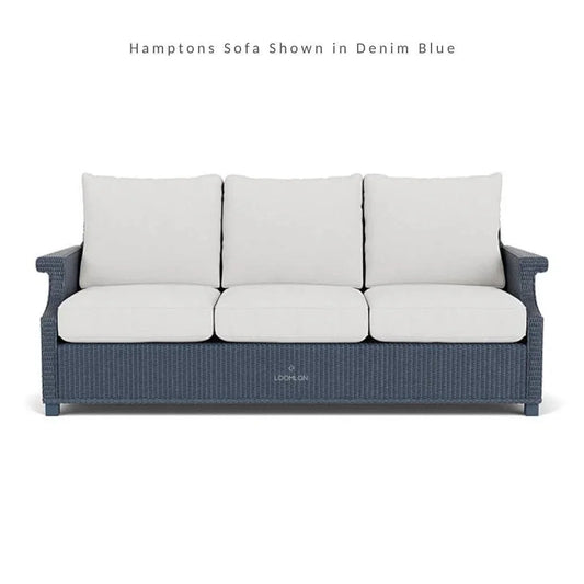 Hamptons Outdoor Wicker 6 PC Sofa Set Chairs & Tables