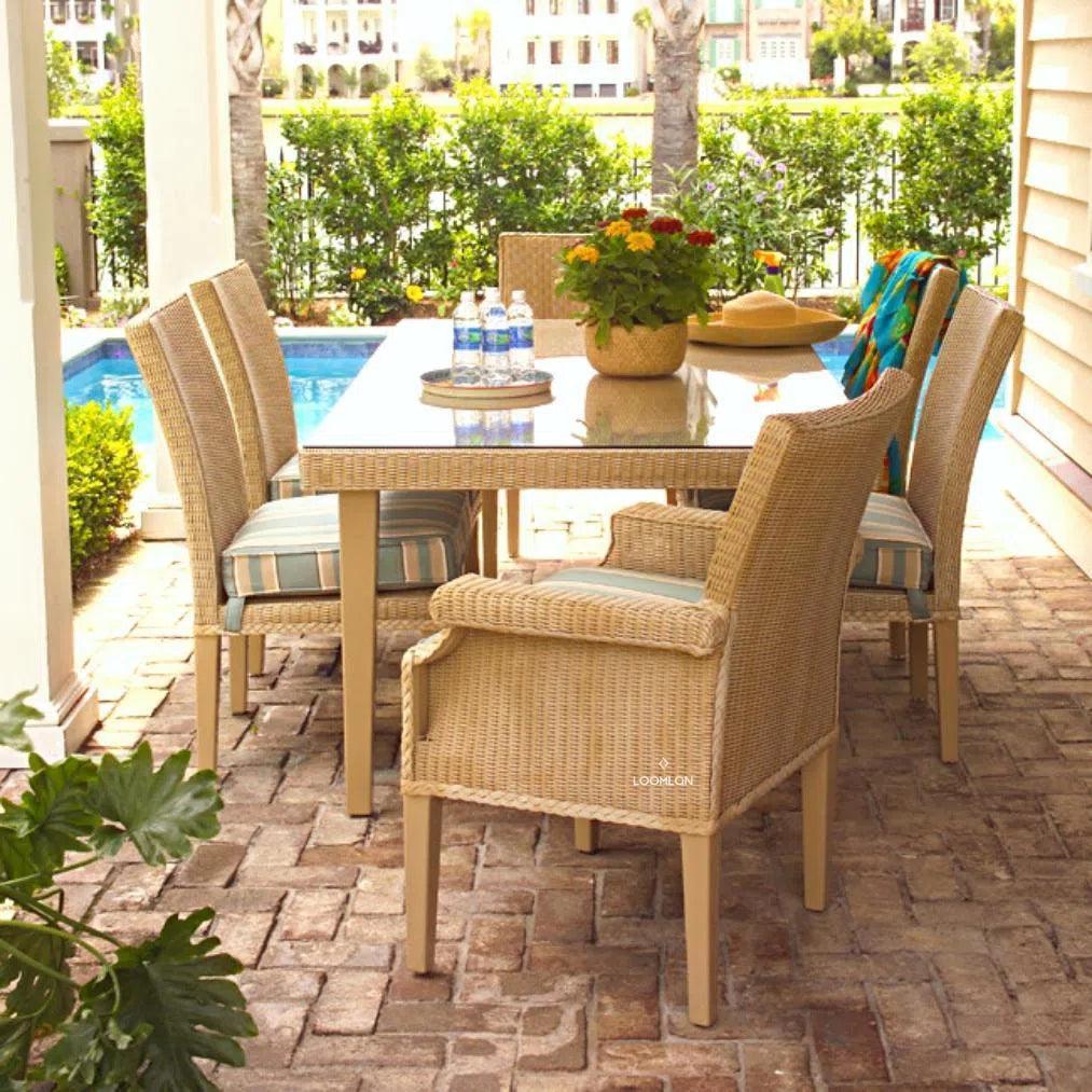 Hamptons Wicker Rectangular Outdoor Dining Table