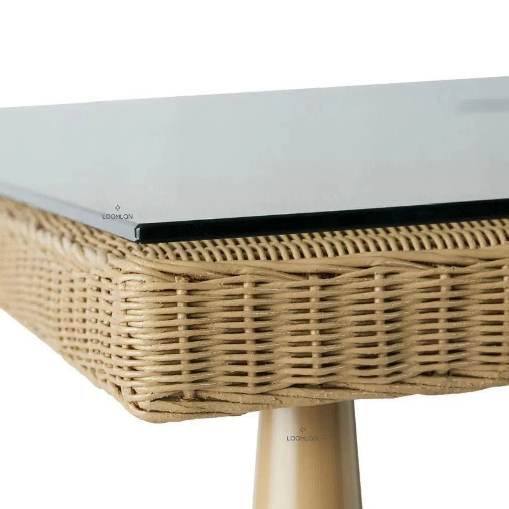 Hamptons Wicker Rectangular Outdoor Dining Table
