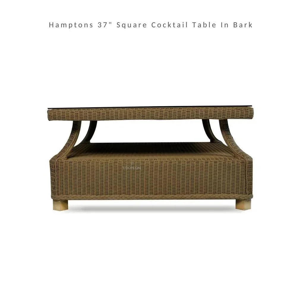 Hamptons Outdoor Wicker L-Shaped Sectional With Table