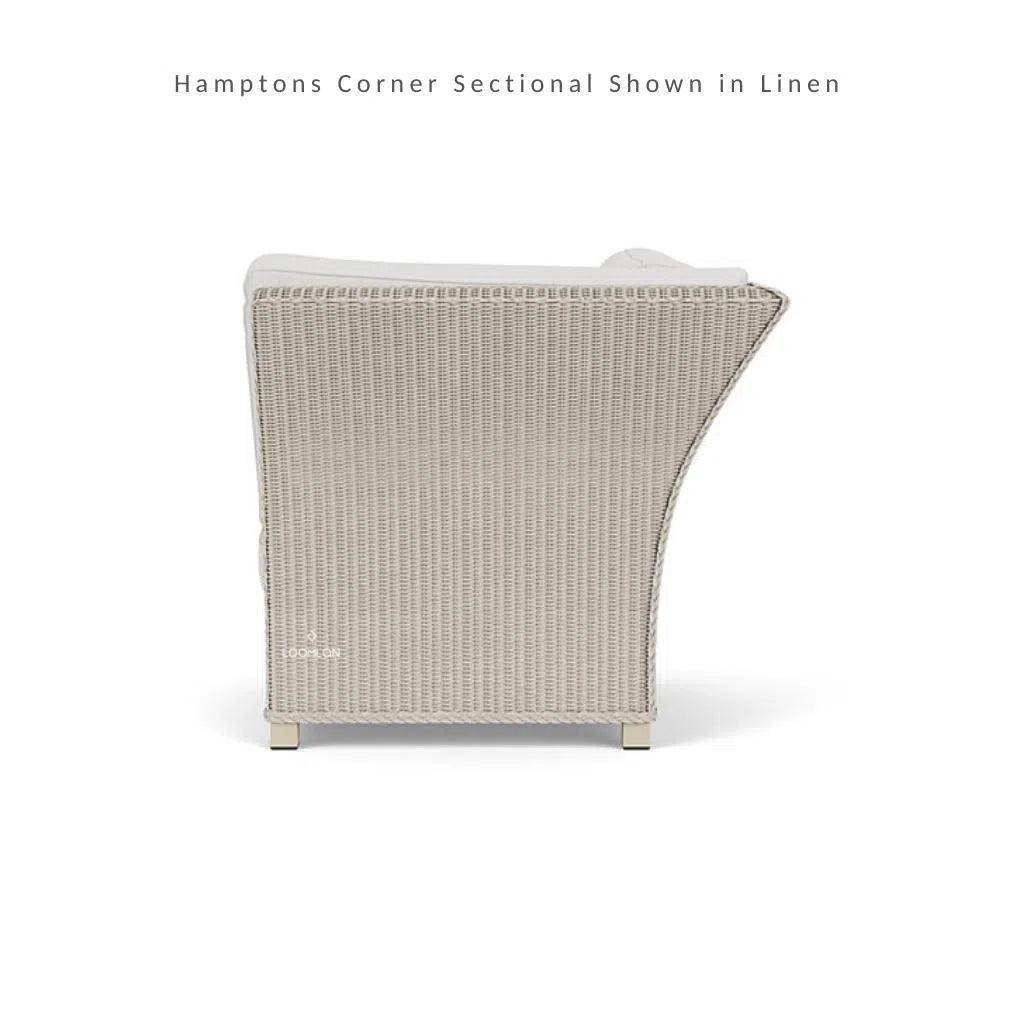 Hamptons Outdoor Wicker Sectional with Coffee Table Set