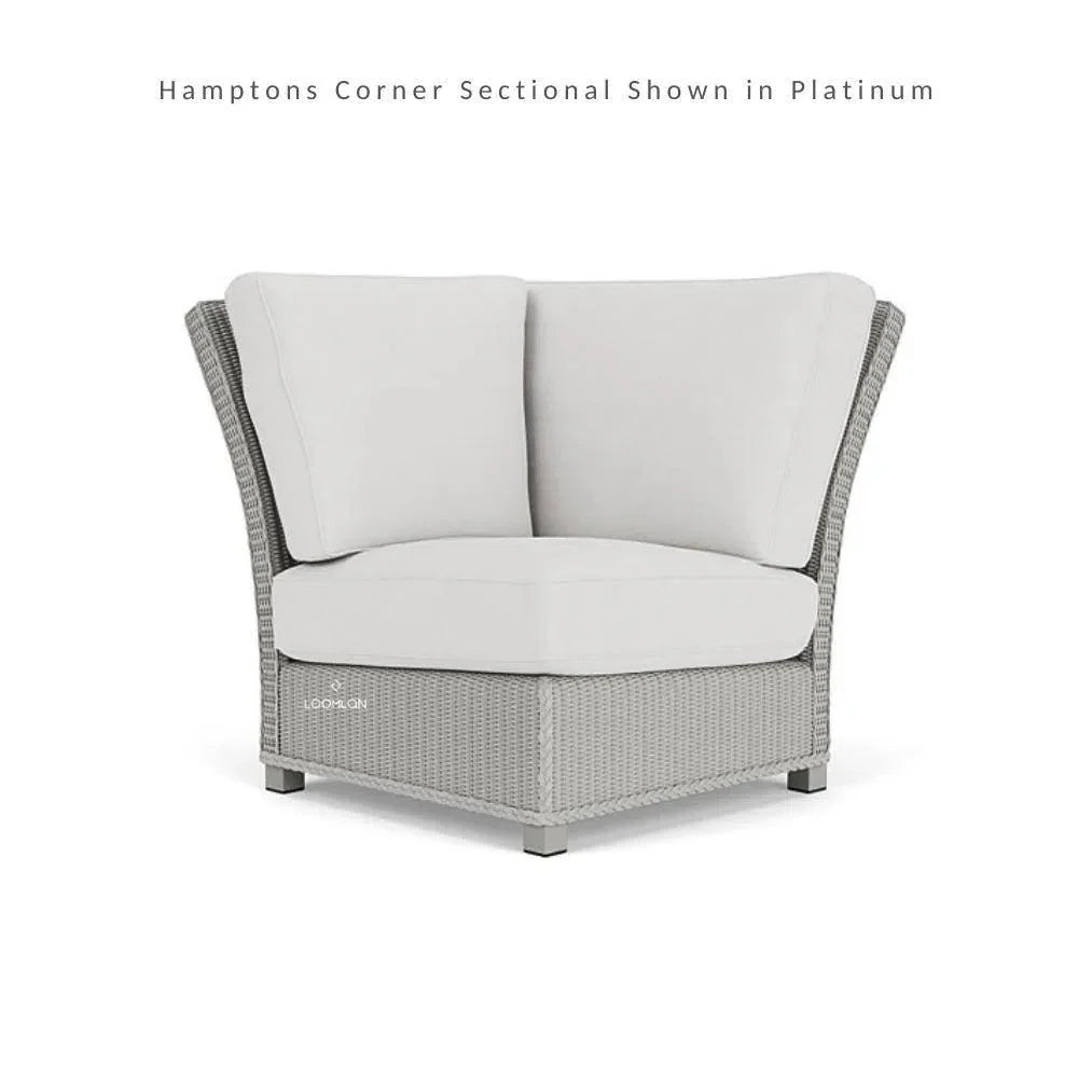 Hamptons Outdoor Wicker Sectional with Coffee Table Set