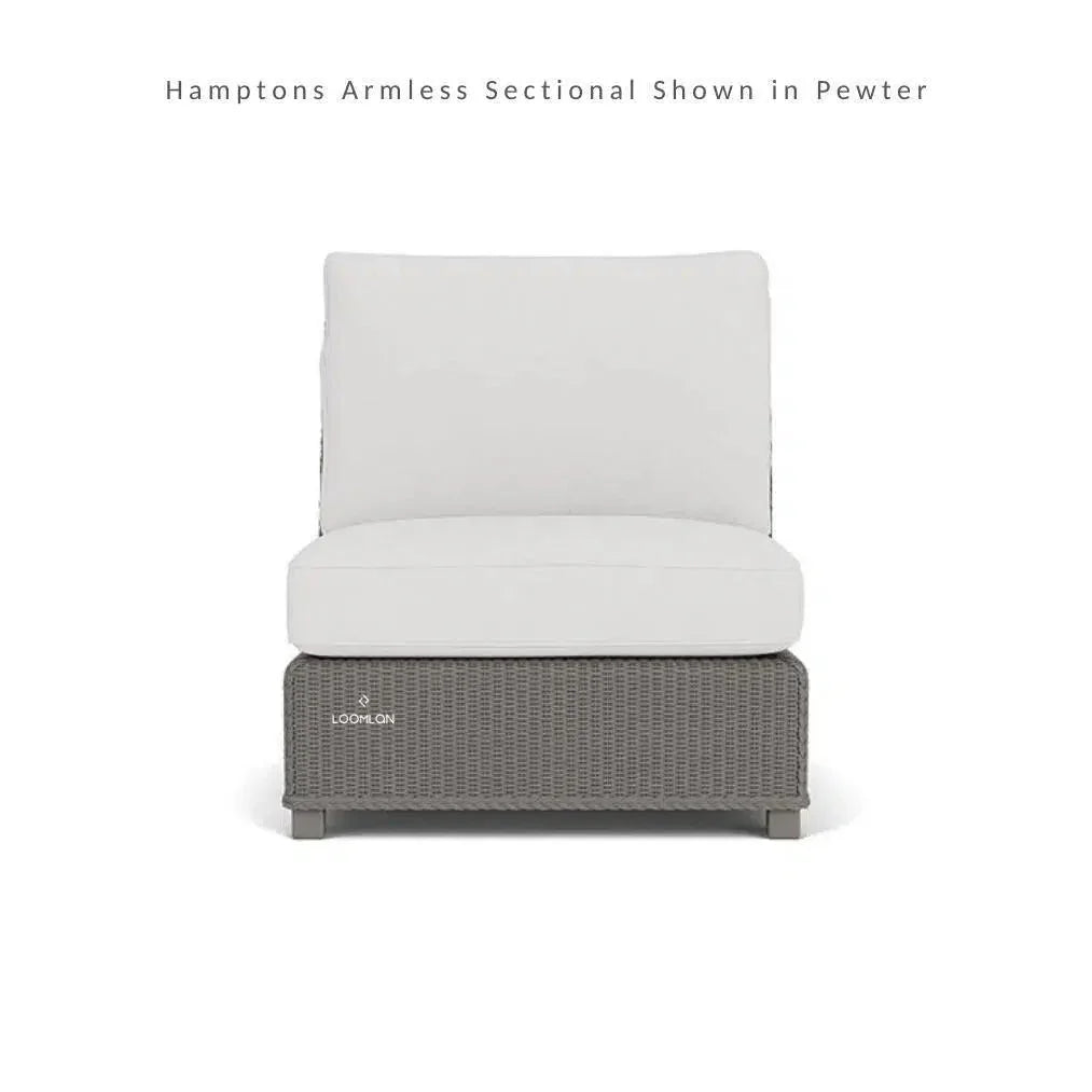 Hamptons Outdoor Wicker Sectional with Lounge Chair Set