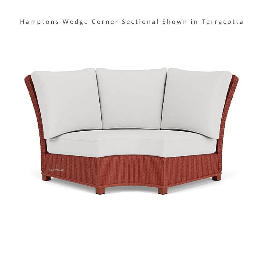 Hamptons Outdoor Wicker Sectional with Lounge Chair Set