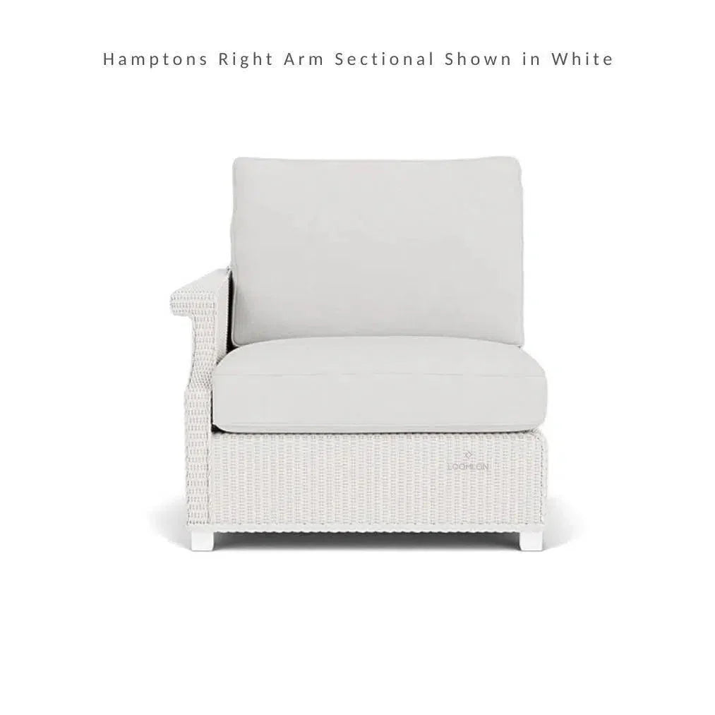Hamptons Outdoor Wicker Sectional with Lounge Chair Set