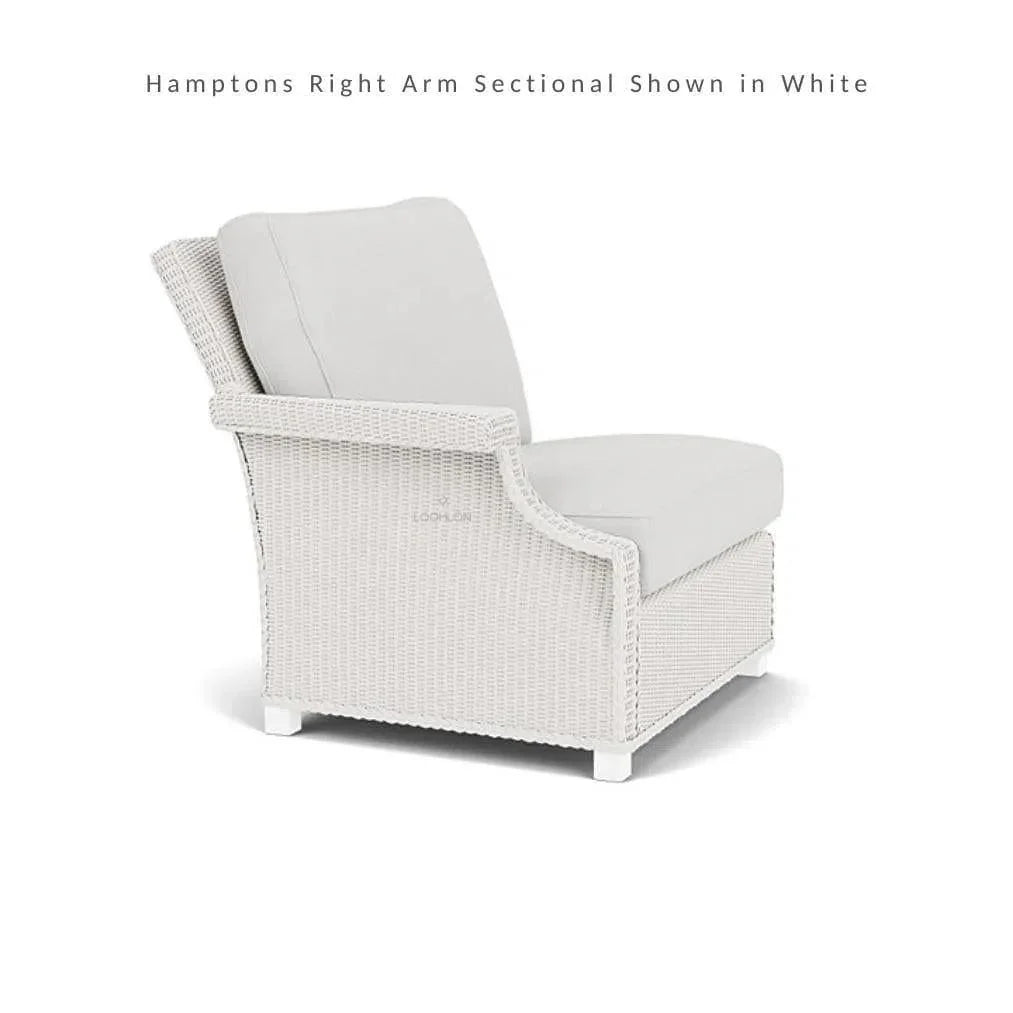 Hamptons Outdoor Wicker Chaise Sectional with Ottoman