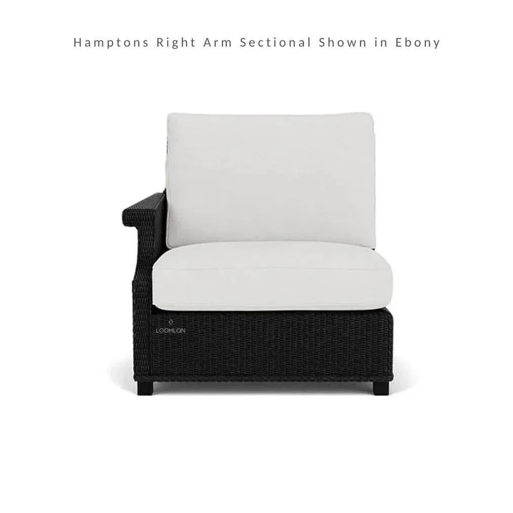 Hamptons Outdoor Wicker Chaise Sectional with Ottoman